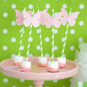 蝶がテーマのお誕生日会 - ピンクバタフライパーティー : Pink Butterfly Party