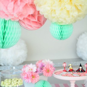 ピンクとミントのひなまつりデコレーション