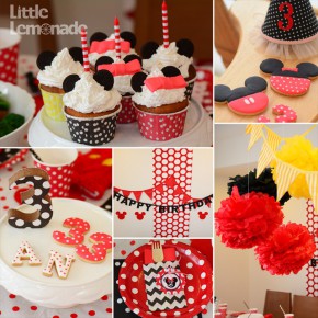 ミニーテーマのバースデイパーティー : Minnie Themed Birthday Party