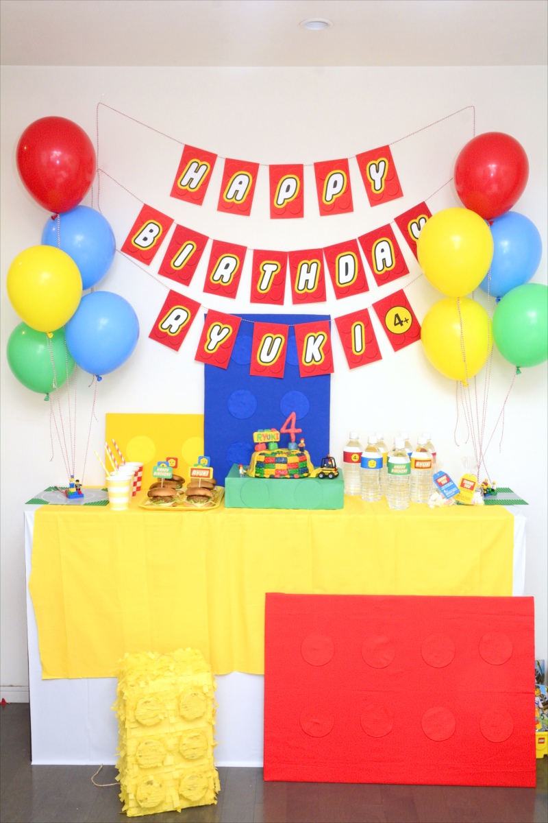 レゴ テーマのお誕生日会 Lego Themed 4th Birthday Party リトルレモネード キッズパーティープランナー