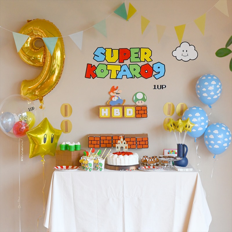 Super Mario Birthday スーパーマリオテーマのバースデイ リトルレモネード キッズパーティープランナー