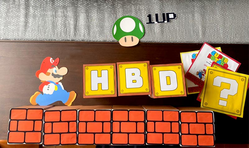 Super Mario Brothers テーマの誕生日 バースデイデコレーション