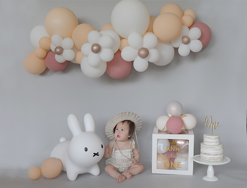 Miffy Themed 1st Birthday : ミッフィーとお花バルーンのファースト